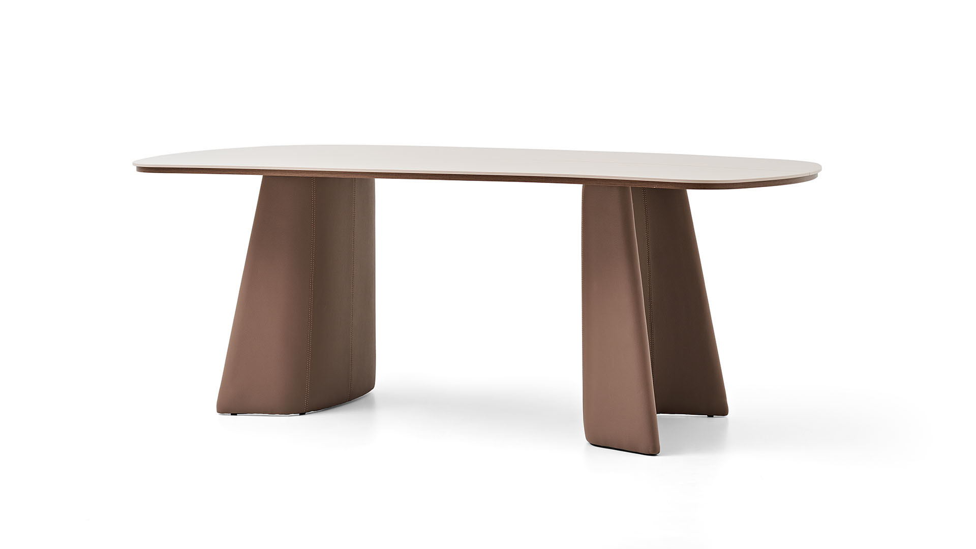 Costa Leather-Legged Fixed Dining Table (110X200)